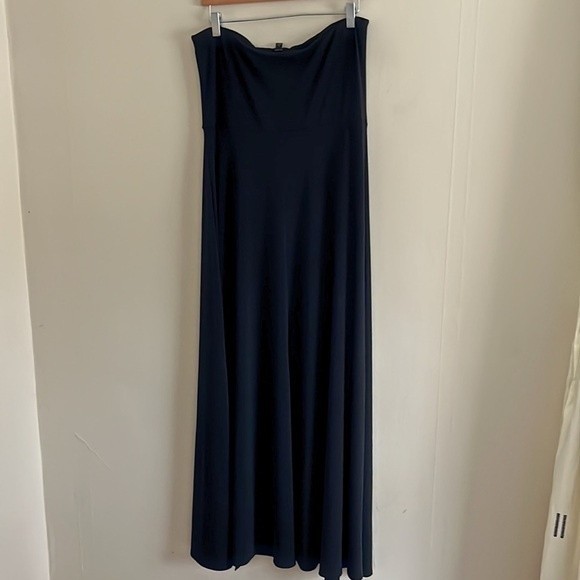 BANANA REPUBLIC maxi tube dress in black with front slit formal cocktail party - Picture 5 of 6
